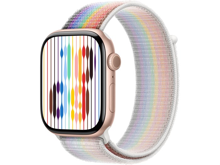 Watch Series 10 42 мм Rose Gold (Розовое золото) Алюминиевый корпус с Pride Edition Sport Loop MWWY3-MU9P3 - фото 20176