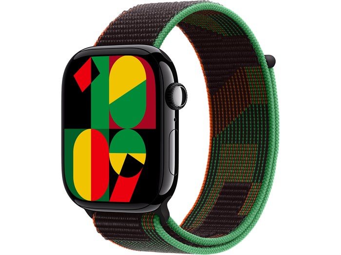 Watch Series 10 42 мм Jet Black (Глянцевый чёрный) Алюминиевый корпус с Black Unity Sport Loop MWWX3-MUJT3 - фото 20260