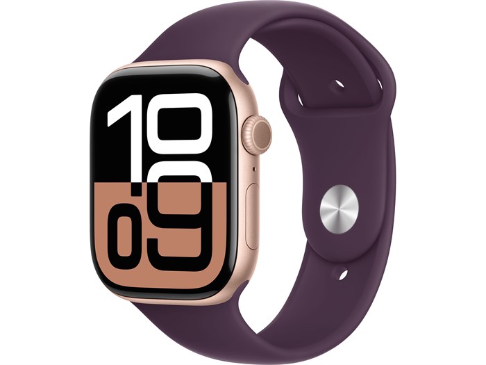 Watch Series 10 46 мм Rose Gold (Розовое золото) Алюминиевый корпус с Plum Sport Band - S/M (140-190 мм) MWX23-MXLT3 - фото 20368