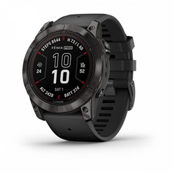 Fenix 7x Pro Sapphire Solar Edition Титановый угольно-серый корпус с DLC-покрытием и черным ремешком 010-02778-11 010-02778-11 - фото 24812