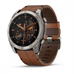 Fenix 8 - 51 мм Amoled Sapphire Titanium каштановый кожаный ремешок 010-02905-40 010-02905-40 - фото 24872