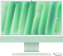 iMac 24 M4 (8/8) 16GB 256GB русская клавиатура (KB-RS) Green (Зелёный) MWUE3RU, Standard glass MWUE3RU - фото 25843