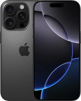 iPhone 16 Pro 128 ГБ, Чёрный Титан (Black Titanium), nano Sim + eSim MYMV3J - фото 69101