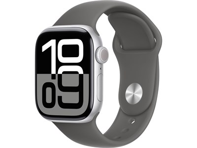 Watch Series 10, 42 мм, Silver, Алюминиевый корпус с Stone Gray Sport Band - M/L (150-200мм) MWWW3-MXLH3 - фото 70198