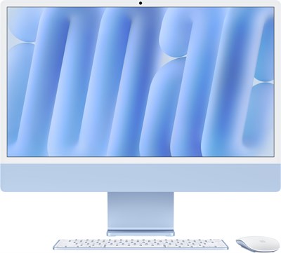 iMac 24 2024, M4 (10c CPU, 10с GPU), RAM 16 ГБ, SSD 256 ГБ, английская раcкладка (KB-US), Blue (Голубой), MWUF3, Z1E5, Standard glass 1001043 - фото 70282