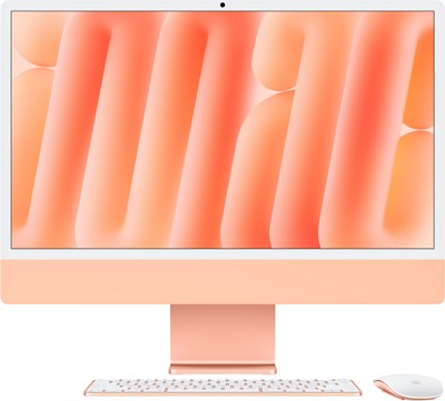 iMac 24 2024, M4 (10c CPU, 10с GPU), RAM 16 ГБ, SSD 256 ГБ, английская раcкладка (KB-US), Orange (Оранжевый), Z1E8, Standard glass 1001046 - фото 70858