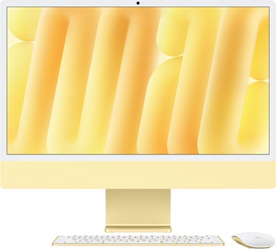 iMac 24 2024, M4 (10c CPU, 10с GPU), RAM 16 ГБ, SSD 256 ГБ, английская раcкладка (KB-US), Yellow (Жёлтый), Z1E3, Standard glass 1001047 - фото 70861