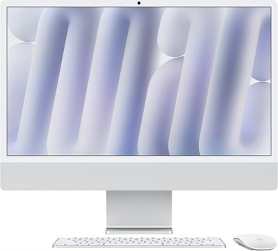 iMac 24 2024, M4 (10c CPU, 10с GPU), RAM 16 ГБ, SSD 256 ГБ, английская раcкладка (KB-US), Silver (Серебристый), MWUC3, Z1E2, Standard glass 1001049 - фото 70867