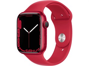 Watch Series 7 41 мм корпус из алюминия в цвете (ProDUCT)RED (Красный) Спортивный ремешок MKN23** MKN23LL