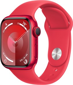 Watch Series 9 41 мм корпус из алюминия в цвете (ProDUCT)RED (Красный) спортивный ремешок в цвете (ProDUCT)RED (Красный) размер M/L (150-200 мм) MRXH3