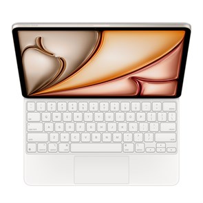 Magic клавиатура для iPad Air 13 дюймов M2 - английская клавиатура (KB-US) - White (Белая) MJQL3