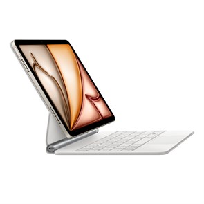 Magic клавиатура для iPad Air 11 дюймов M2 - английская клавиатура (KB-US) - White (Белая) MJQJ3