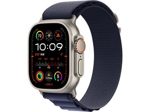 Watch Ultra 2 49 мм Натуральный Титан корпус c Navy Alpine Loop ремешком - L (165-210 мм) MYT33-MXN03