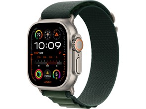 Watch Ultra 2 49 мм Натуральный Титан корпус c Dark Green Alpine Loop ремешком - M (145-190 мм) MYT33-MXMV3