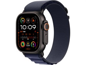 Watch Ultra 2 49 мм Чёрный Титан корпус c Navy Alpine Loop ремешком - S (130-160 мм) MYTF3-MYPW3
