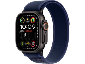 Watch Ultra 2 49 мм Чёрный Титан корпус c Blue Trail Loop ремешком - M/L (145-220 мм) MYTJ3-MYQ83