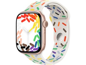 Watch Series 10 42 мм Rose Gold (Розовое золото) Алюминиевый корпус с Pride Edition Sport Band - S/M (130-180 мм) MWWY3-MUQ13