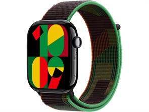 Watch Series 10 42 мм Jet Black (Глянцевый чёрный) Алюминиевый корпус с Black Unity Sport Loop MWWX3-MUJT3