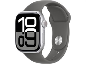 Watch Series 10 46 мм Silver (Серебристый) Алюминиевый корпус с Stone Gray Sport Band - S/M (140-190 мм) MWX03-MXLX3