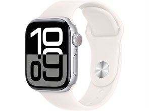 Watch Series 10 46 мм Silver (Серебристый) Алюминиевый корпус с Light Blush Sport Band - M/L (160-210 мм) MWX03-MXM93