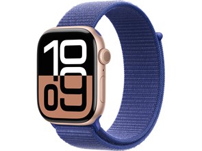 Watch Series 10 46 мм Rose Gold (Розовое золото) Алюминиевый корпус с Ultramarine Sport Loop MWX23-MXL73