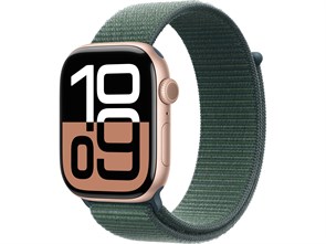 Watch Series 10 46 мм Rose Gold (Розовое золото) Алюминиевый корпус с Lake Green Sport Loop MWX23-MXL83