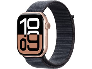Watch Series 10 46 мм Rose Gold (Розовое золото) Алюминиевый корпус с Ink Sport Loop - X/L MWX23-MXL43