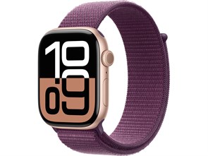 Watch Series 10 46 мм Rose Gold (Розовое золото) Алюминиевый корпус с Plum Sport Loop MWX23-MXL63-MWWV3