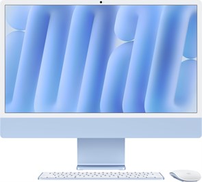 iMac 24 M4 (8/8) 16GB 256GB английская клавиатура (KB-US) Blue (Голубой) MWUF3**, Standard glass MWUF3LL