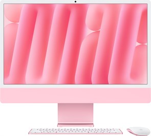 iMac 24 M4 (8/8) 24GB 256GB русская клавиатура (KB-RS) Pink (Розовый) Custom, Standard glass 1001220