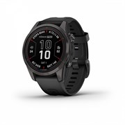 Fenix 7s Pro Sapphire Solar титановый угольно-серый DLC с силиконовым ремешком 010-02776-11 010-02776-11
