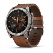 Fenix 8 - 51 мм Amoled Sapphire Titanium каштановый кожаный ремешок 010-02905-40 010-02905-40