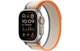 Watch Ultra 2, 49 мм, корпус из титана, цвет ремешка Orange/Beige, Trail Loop, размер S/M (130-180 мм) MRF13LL