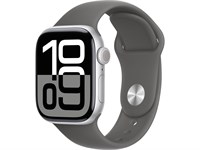 Watch Series 10, 42 мм, Silver, Алюминиевый корпус с Stone Gray Sport Band - M/L (150-200мм) MWWW3-MXLH3