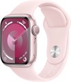Watch Series 9 41 мм корпус из алюминия в цвете Pink (Розовый) спортивный ремешок в цвете Light Pink (Нежно-Розовый) размер S/M (130-180 мм) MR933 - фото 16781