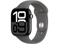 Watch Series 10 42 мм Jet Black (Глянцевый чёрный) Алюминиевый корпус с Stone Gray Sport Band - M/L (150-200 мм) MWWX3-MXLH3 - фото 20191