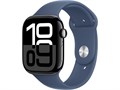 Watch Series 10 46 мм Jet Black (Глянцевый чёрный) Алюминиевый корпус с Denim Sport Band - S/M (140-190 мм) MWX13-MXLV3 - фото 20470